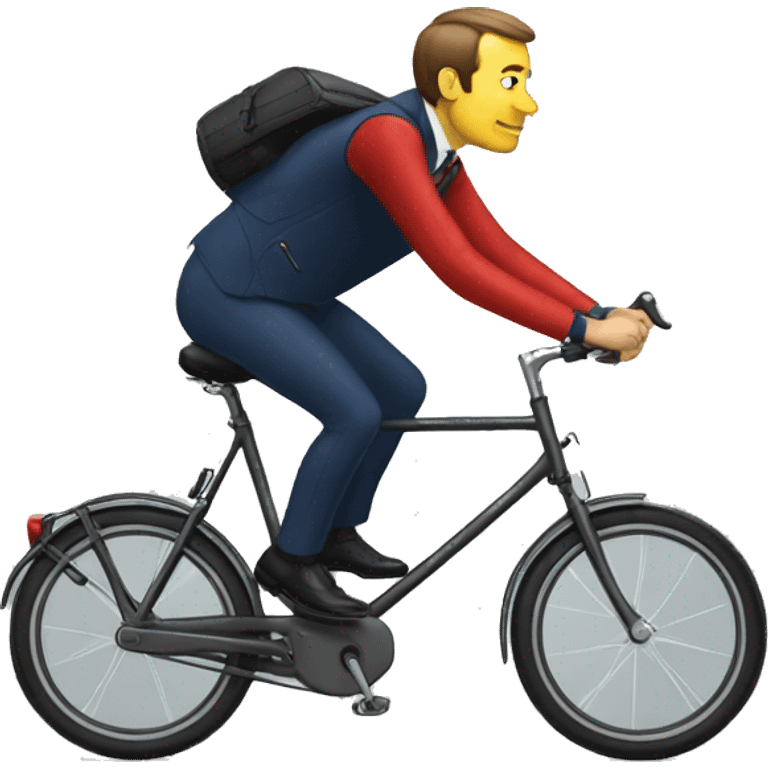 MACRON SUR UN VELO emoji