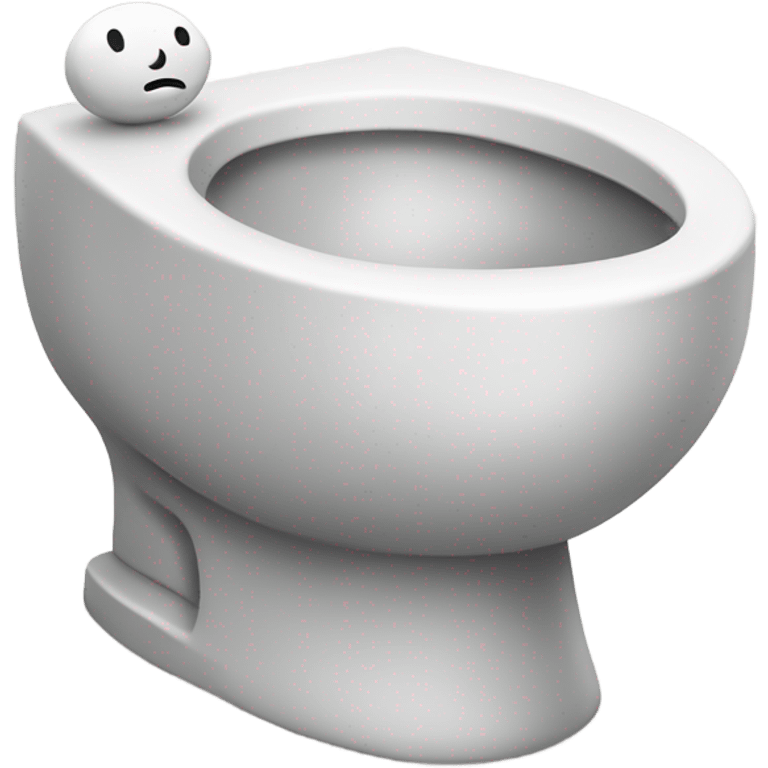 Toilet with head emoji