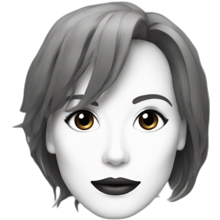 Mylène Farmer en mousquetaires noir et blanc emoji