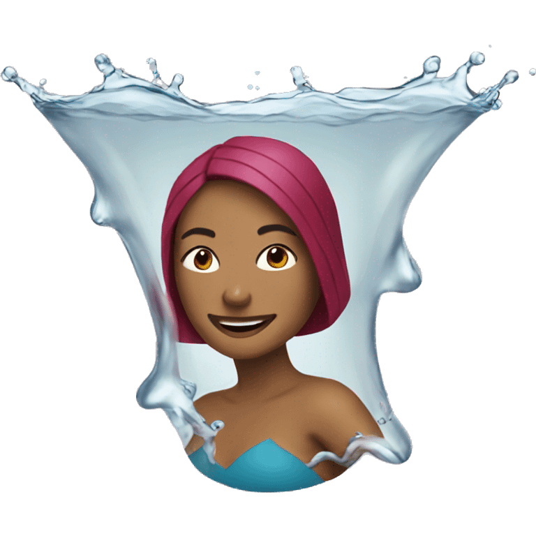 Lady swimming in wine emoji