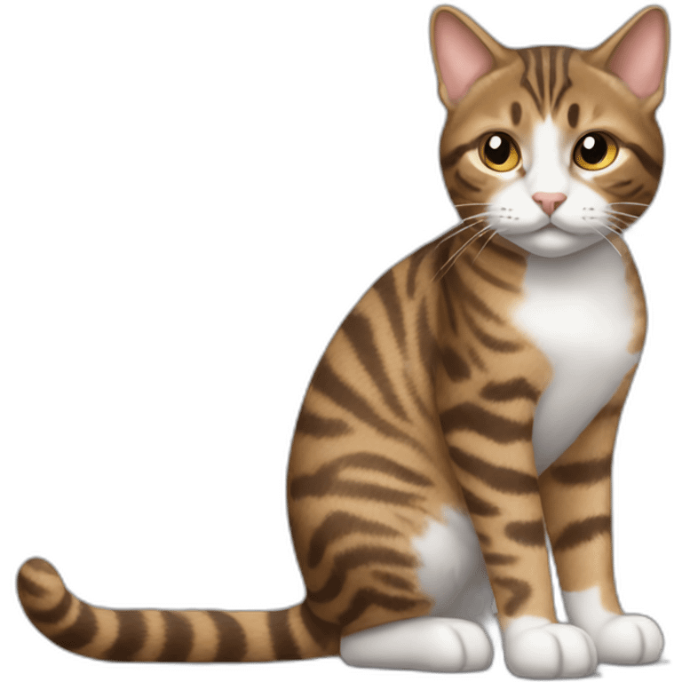 Saxophone playing brown tabby American short-hair cat emoji