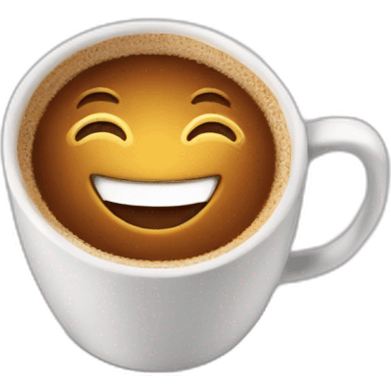 happy coffee cup emoji