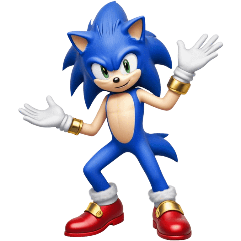 Sonic the hedgehog shrugging shoulder emoji