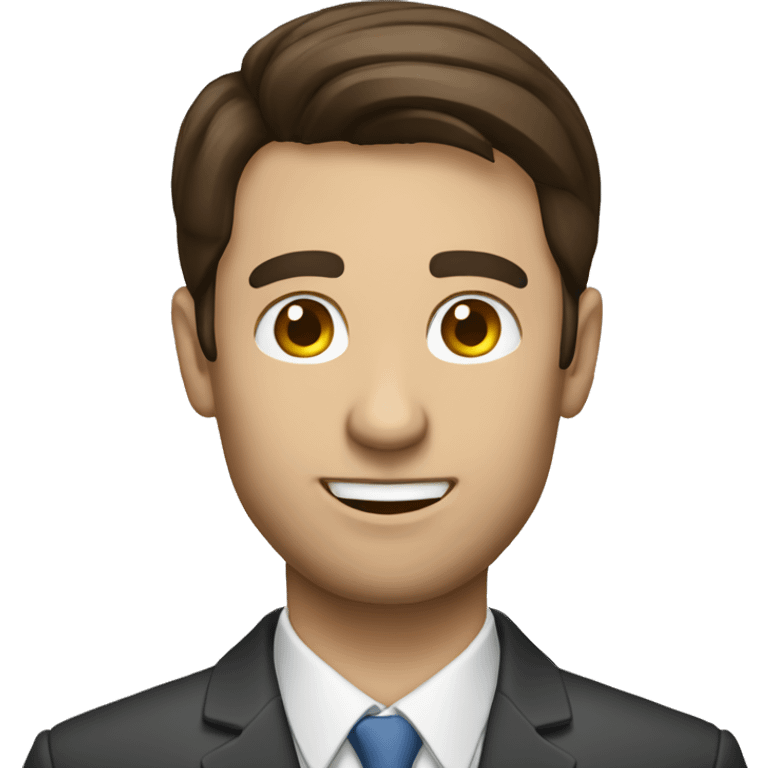 purchasing manager, brunette man emoji