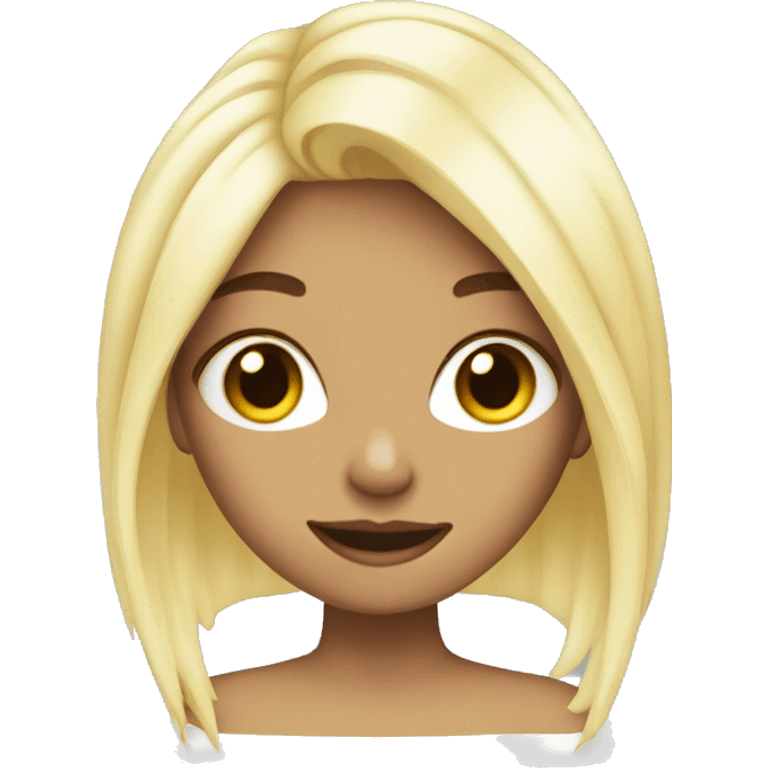 girl bleaching her hair emoji