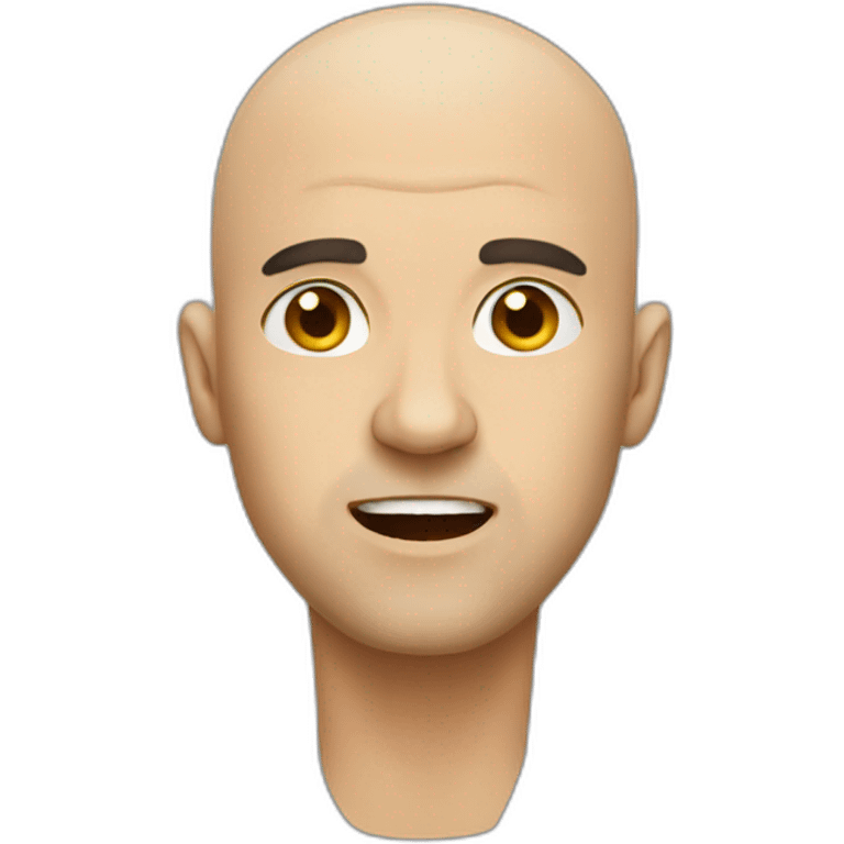 mad bald emoji