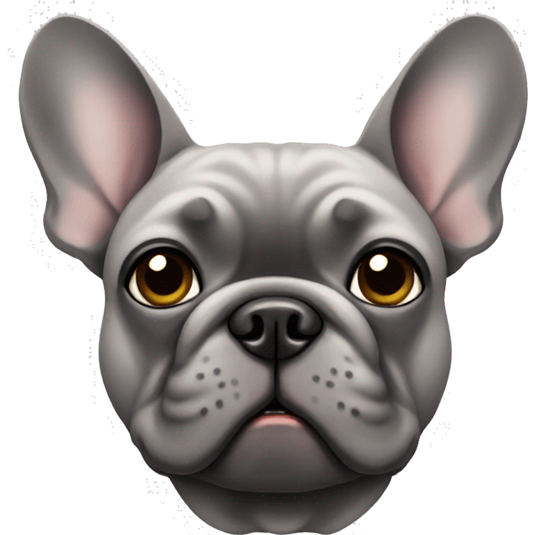 Grey French Bulldog emoji