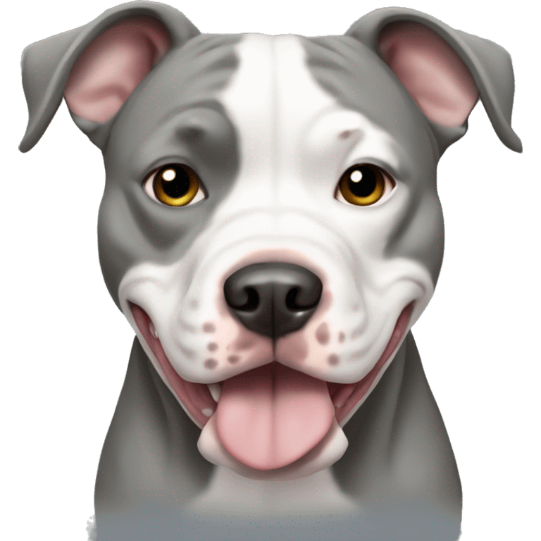 Grey and white pitbull emoji