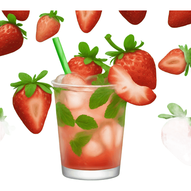 Strawberry mojito emoji