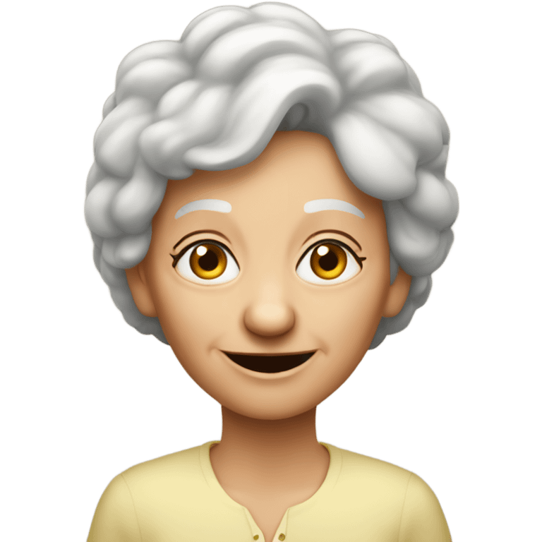 Oma, blöndliche Hare emoji