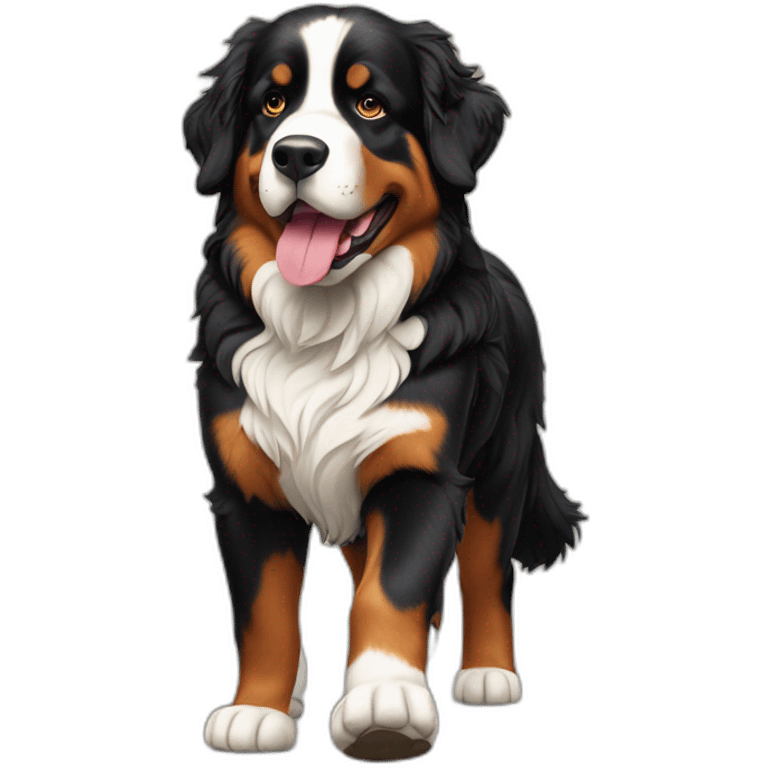 Bernese mountain dog walking in norway emoji