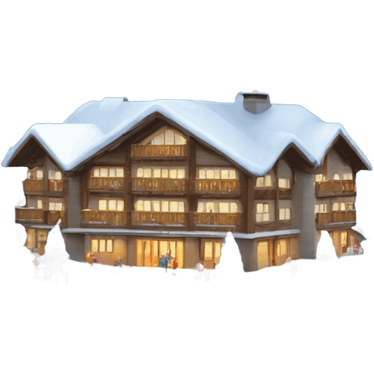 Ski resort at Christmas  emoji