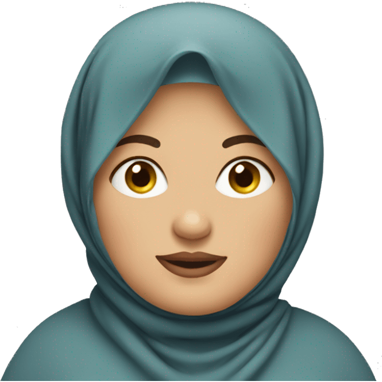 fat  woman with hijab emoji