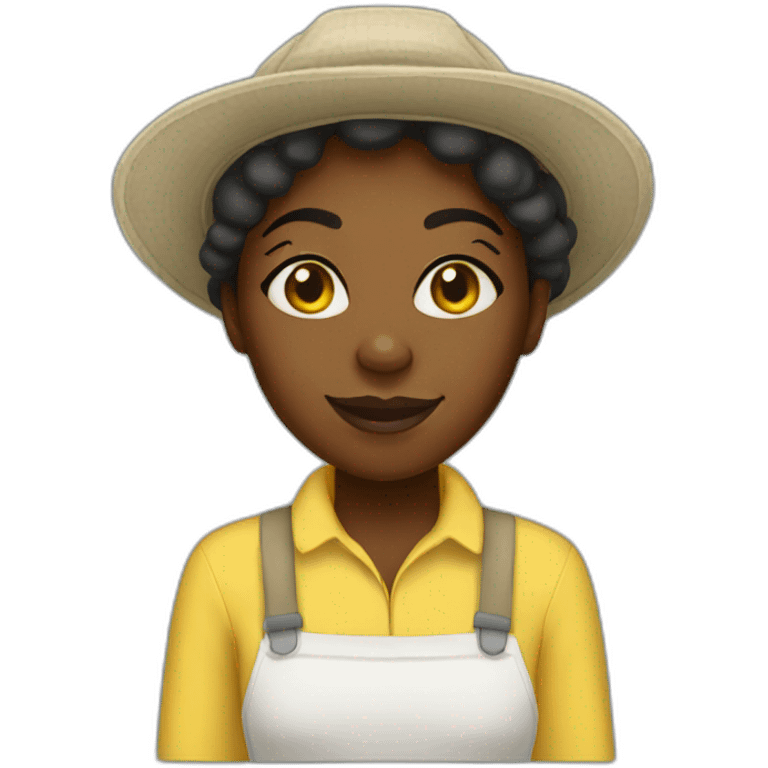 black girl beekeeper emoji