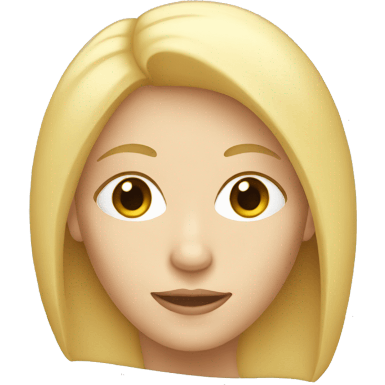 white adult head woman with blonde hair emoji