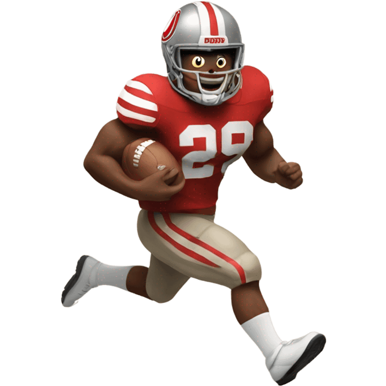 Brutus the buckeye running towards me emoji