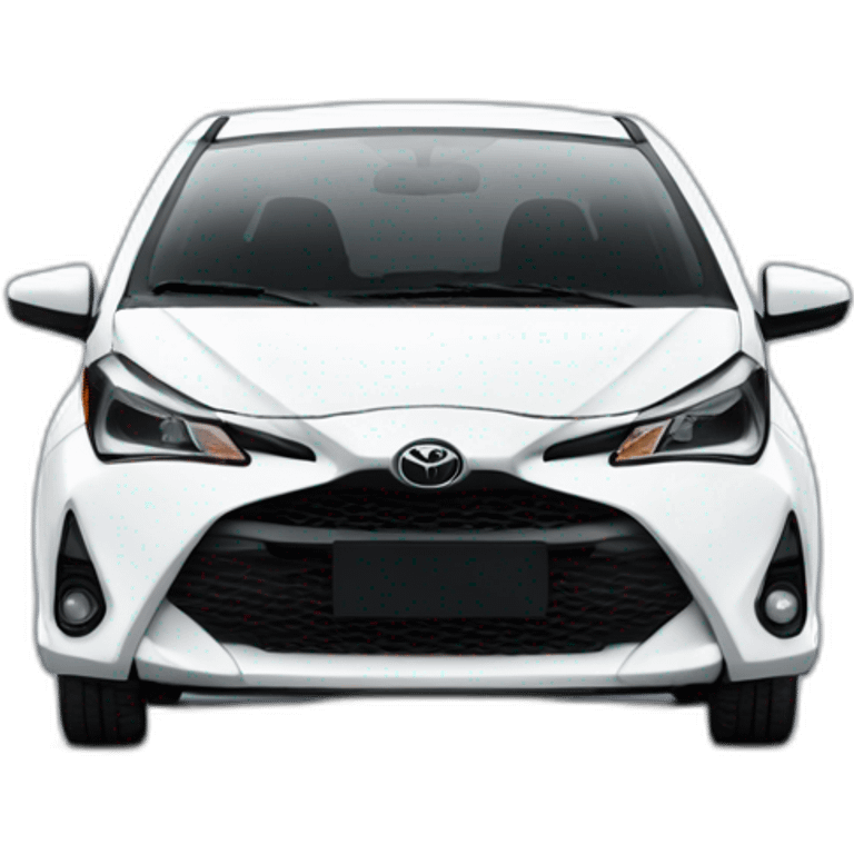 White Toyota GR Yaris 2020 emoji