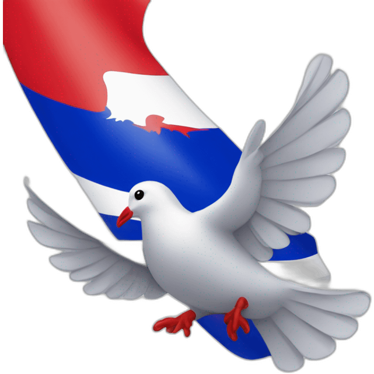 dove with haitian flag emoji