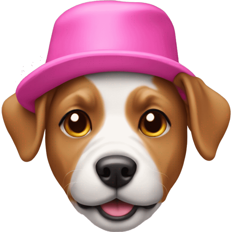 dog with pink hats  emoji