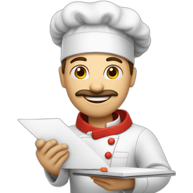 chef noting on a notepad emoji