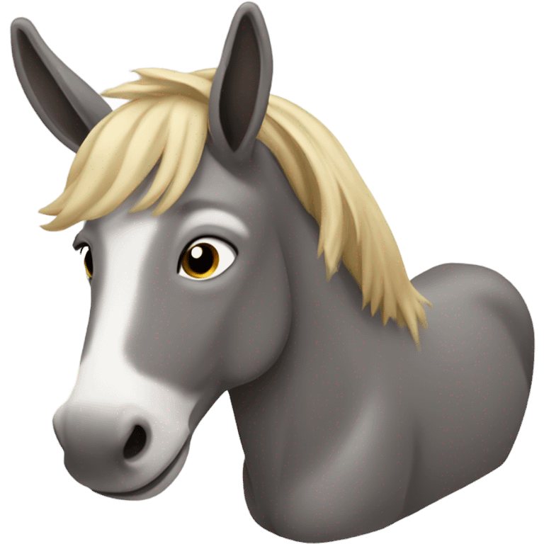 donkey  with blonde hair  emoji