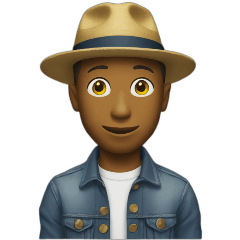 pharrell Williams is happy emoji