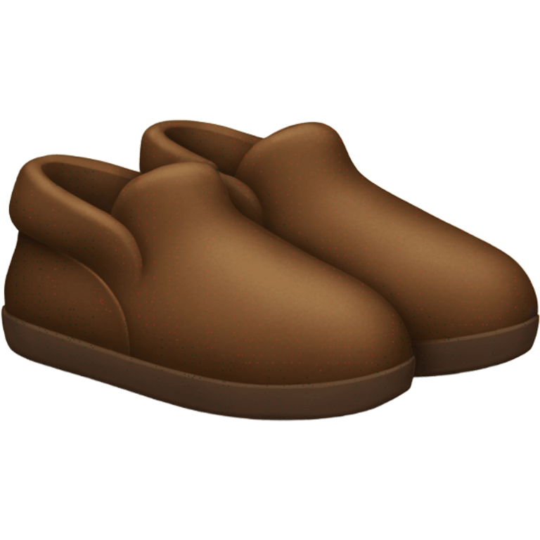 Cozy brown house shoes emoji