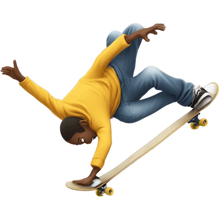 Upside down skateboarder  emoji