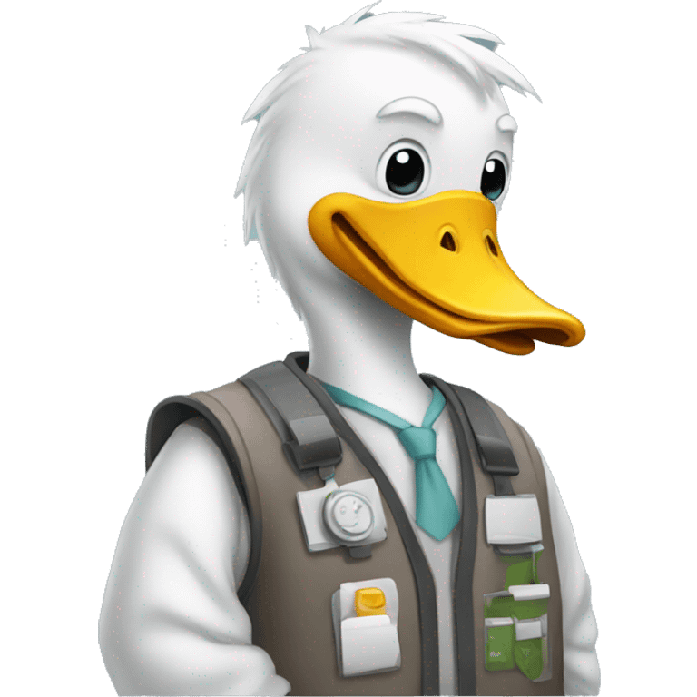 humanoid duck dressed as a software engineer emoji