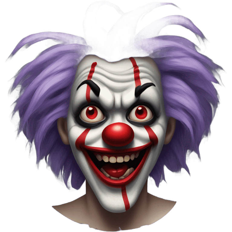 scary clown face emoji