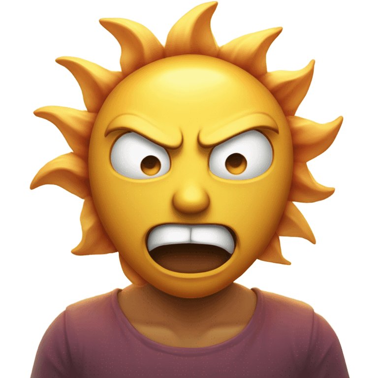 mad sun emoji