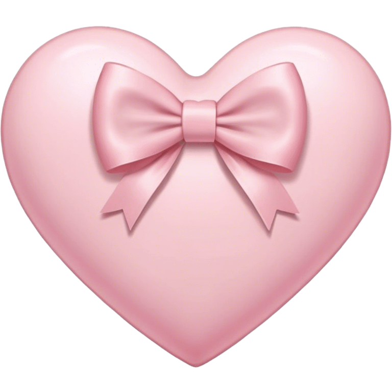 Light pink heart with a light pink bow emoji