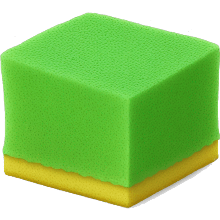 green flat square dish sponge emoji