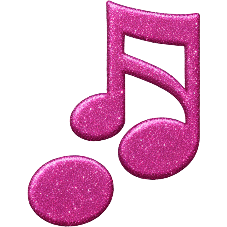 pink glitter music note emoji