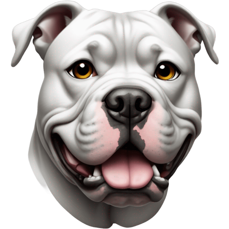 99% Black American Bully with white chin emoji