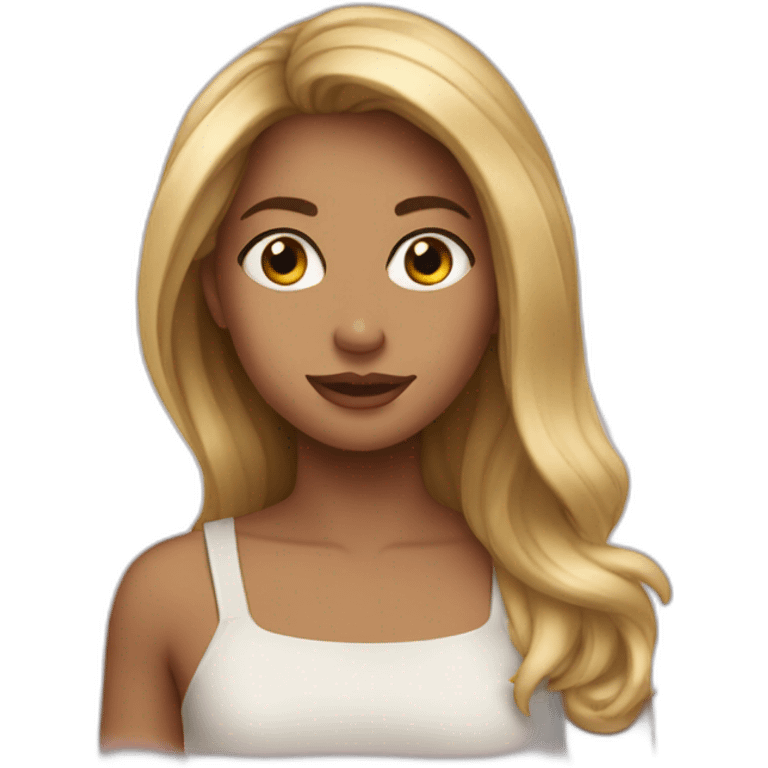 Courage jolie fille emoji