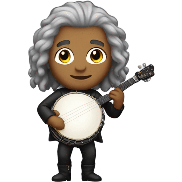 Bach chibi standing Banjo  emoji