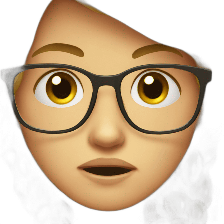 gerl angry with glasses emoji