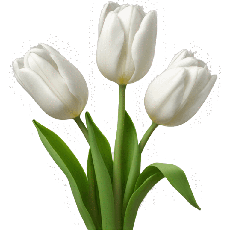 White tulips emoji