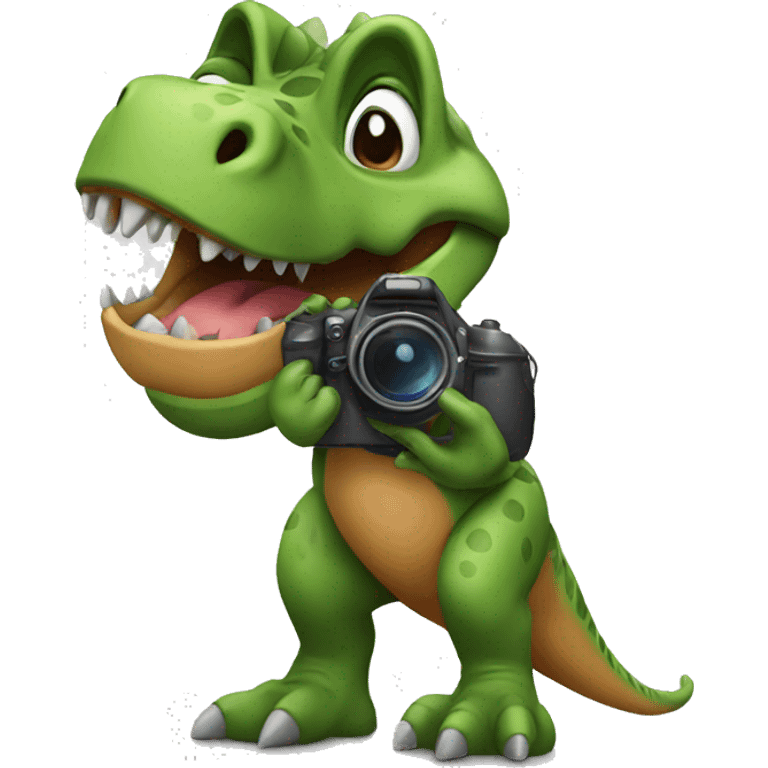 Dinosaur photographer emoji