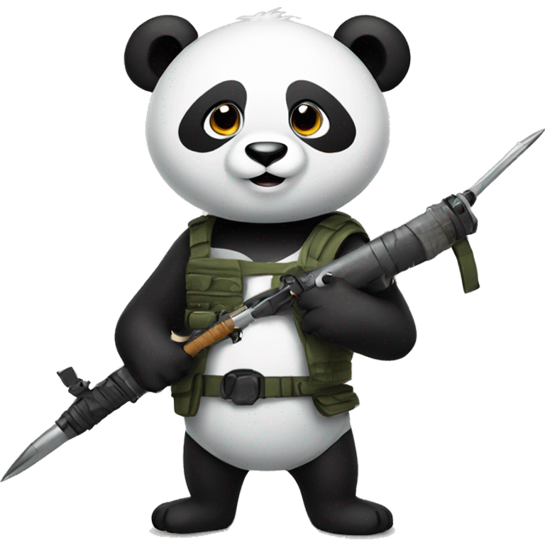 Panda with weapons emoji