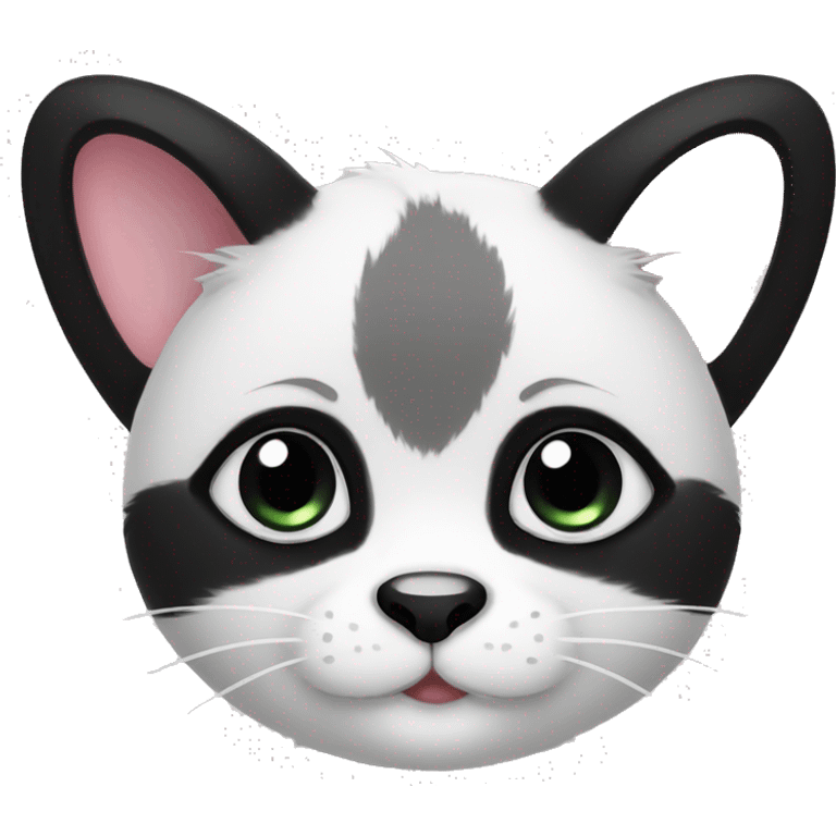 cute panda-cat-hybrid emoji