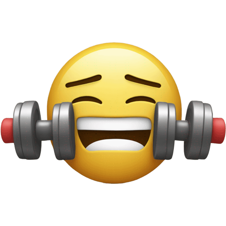 Winky face lifting weights  emoji