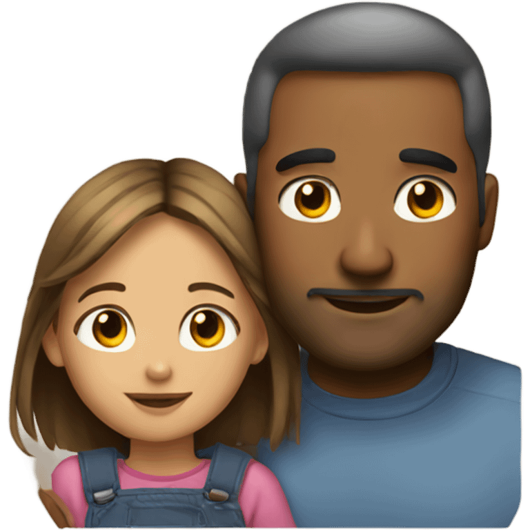 A father with his daughter  emoji