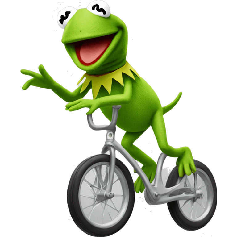 kermit on a monocycle emoji