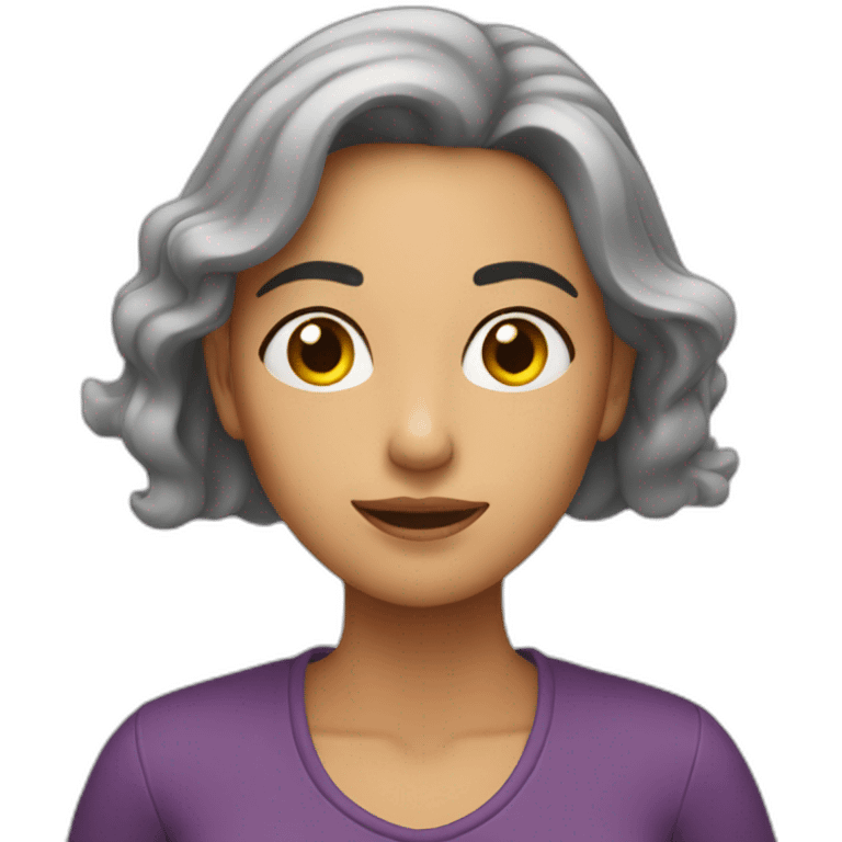 mujer sufriendo emoji