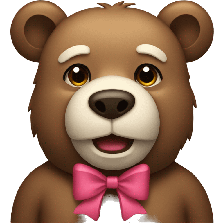 bear with a bow emoji