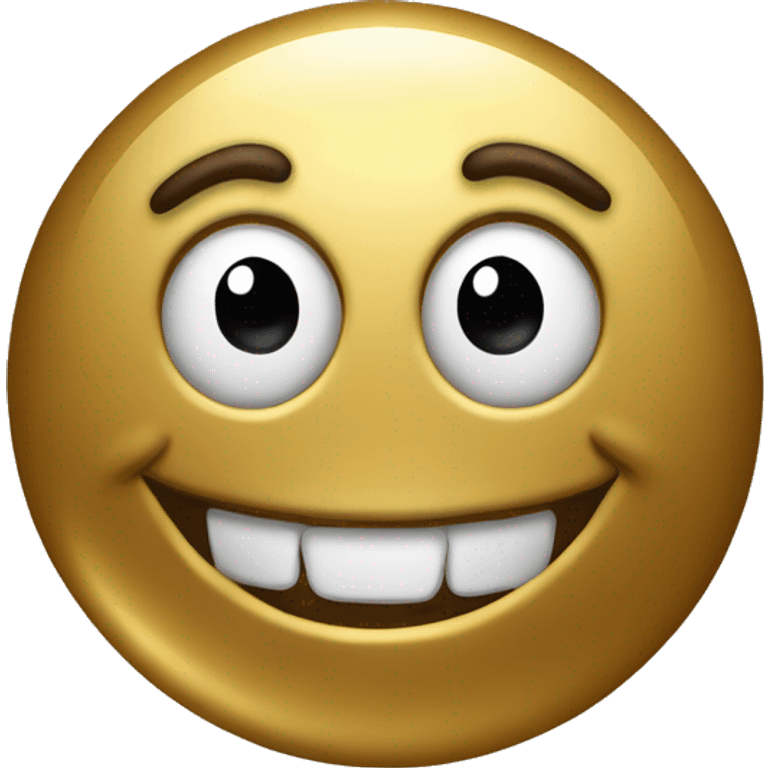 smile face poop made of gold emoji