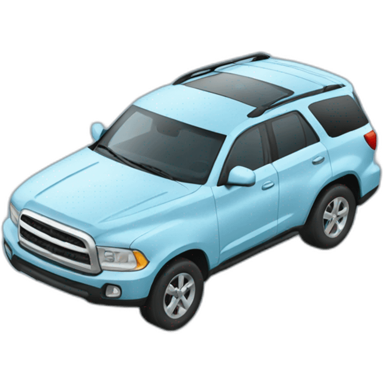 LIGHT BLUE SUV emoji