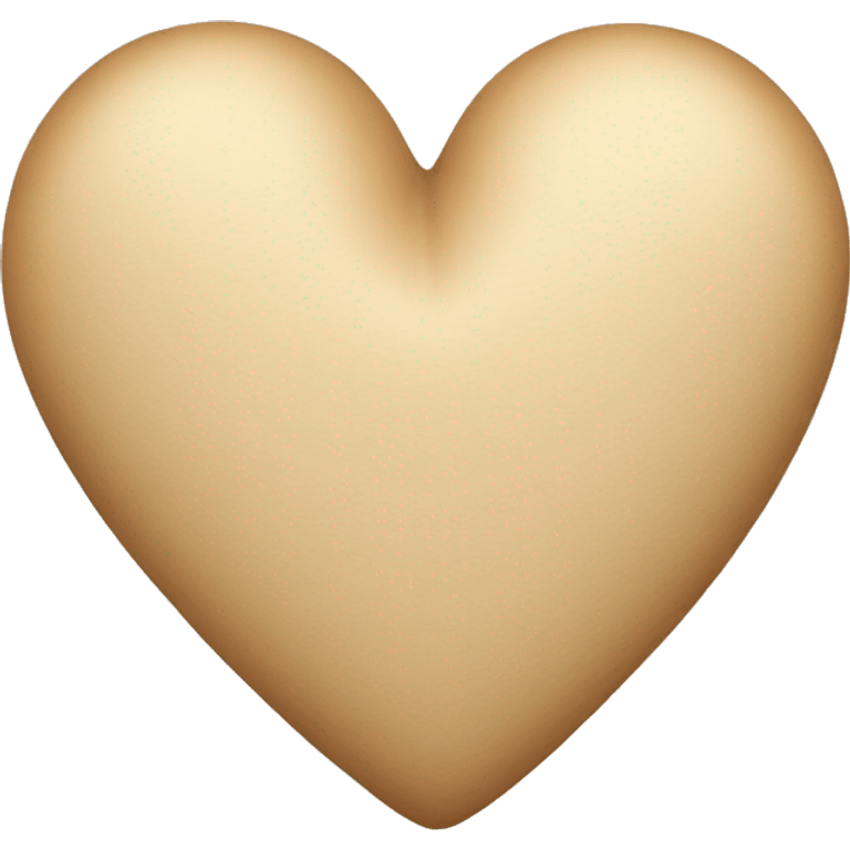 Beige IOS heart  emoji